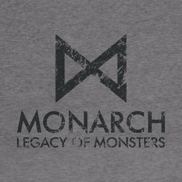 Monarch: Legacy of Monsters titles (black & weathered) by GraphicGibbon